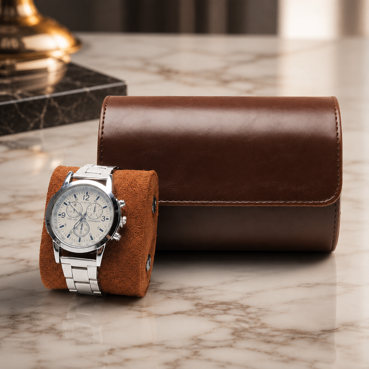 Premium Watch Roll – Dual Watch Storage
